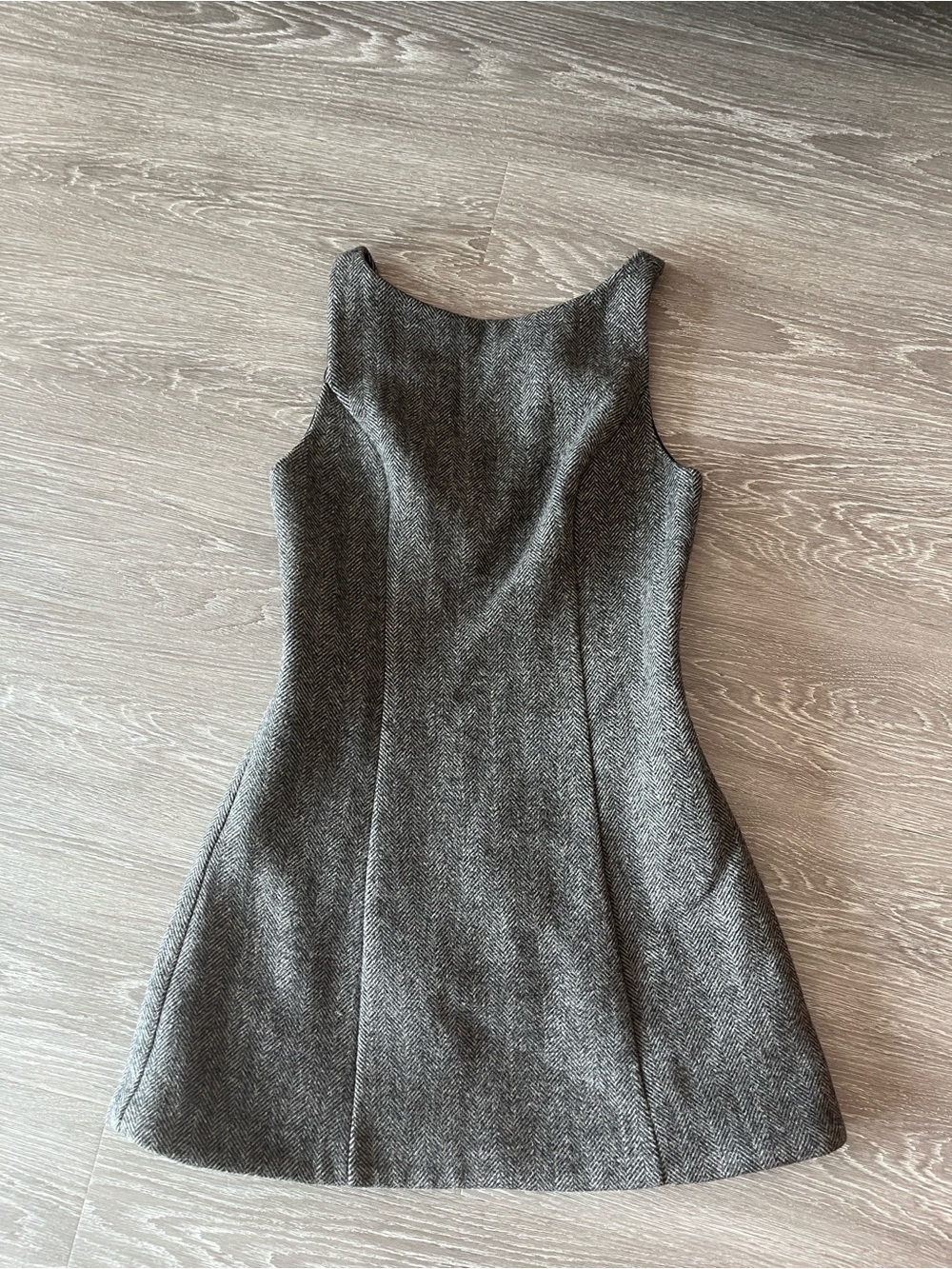 NWT Reformation willene gray wool a-line mini dress